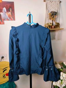 Ruffled Long Sleeve Top