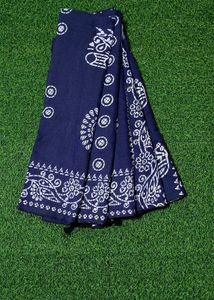 Batik Handloom Saree - Navy Blue