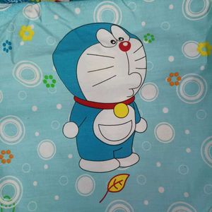 Doraemon Single Bedsheet With Pillow Cover