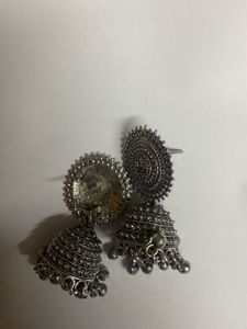 Oxidized Jhumka Earrings