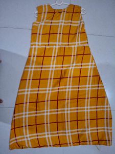 Yellow Plaid Sleeveless Top