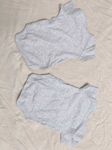 Set Of 2 - Mothercare Grey Onesies
