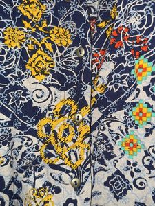 Navy Blue With Patterned Pocket Jumpsuit