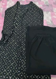 Black Kurta With Palazzo