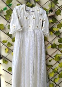 White Net Maxi Dress