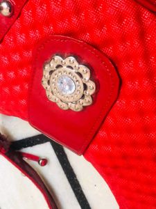 Red Quilted Shoulder Hand Bag