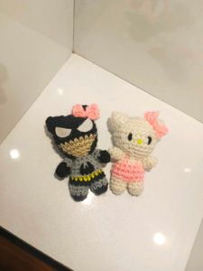 Crochet Batman And Hello Kitty Duo 💕