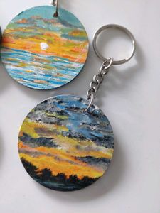 Hand-Painted Landscape Keychains