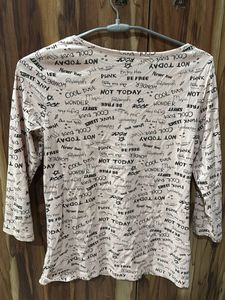 Only Graphic Print 3/4 Sleeve Top