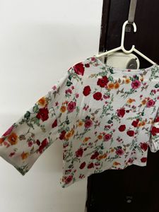Floral Print Boxy Tee