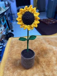 Handmade Crocheted Sunflower Decoration