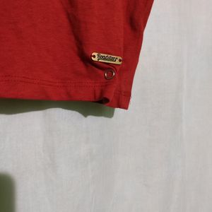 Roadster Rust Orange Boxy Crop Top