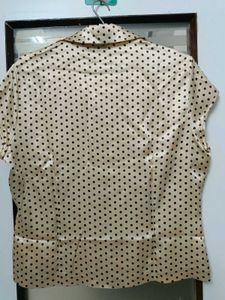 classic Polka Dot Button-Down Top