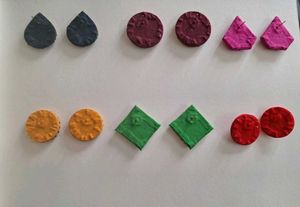 Combo Of 5 Fabric Studs.