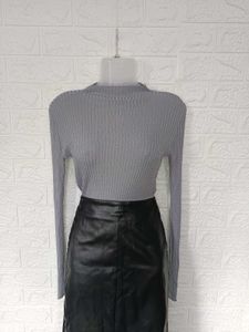 Zara grey  Ribbed pullover