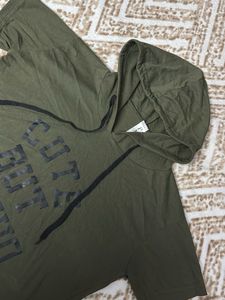 Hoodie Tshirt olive Green