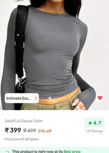 NEWME FITTED GREY TOP
