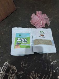 Zinc Oxide Powder, ROSEMARY Leaves And Shower Scrb