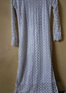 Beautifull Of White Kurta Strighth Long
