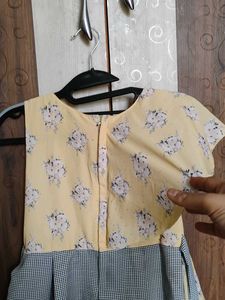 Girls Yellow Floral Dress