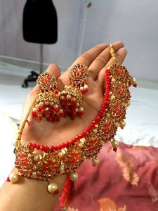 Red & Gold Choker Set