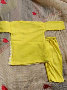 Boys Dress Full Sleeve And Pant Yellow