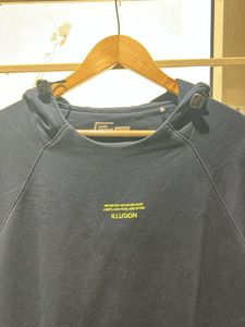 Navy Graphic Hoodie - &#39;Illusion&#39; Text