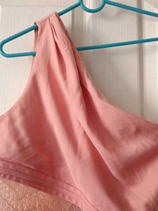 Peach One-Shoulder Dress