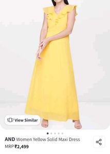 AND Yellow Ruffle Summer Gown