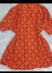 Funky Orange Print Shirt