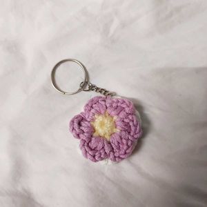 Crochet Yellow Flower Keychain 🌸🌸🌸