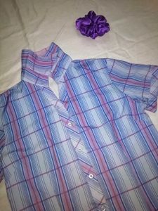 Vintage Plaid Button-Up Top