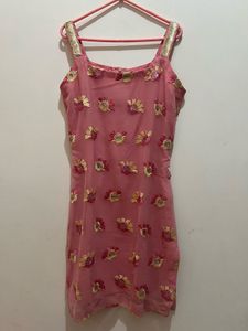 Pink Embroidered Kurta Set