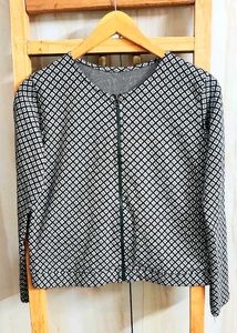 Patterned Zip-Up Jacket size-36
