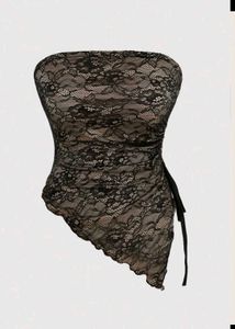 Black Lace Tube Top