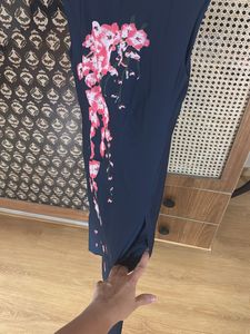 Blue Floral SLEEVELSS Dress