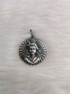 925 Black Oxidised Shiva Pendant Necklace With Hal