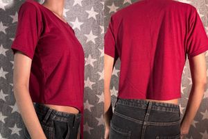 Waist Tie Knot Crop Top