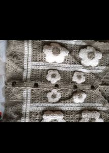 Vintage Crochet Flower Vest