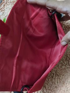Chainese Red Golden Dragon Print Adidas Purse