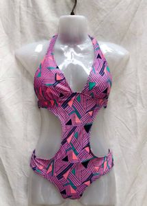 Vibrant Geometric Print One-Piece Swimsuit