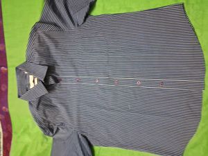 GentlyUsed GreyColorStriped LongSleeve Button Down
