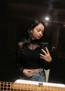 Black Colour Mesh Top With Inner Attached.