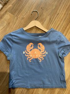 H&amp;M Blue Crab Graphic Tee