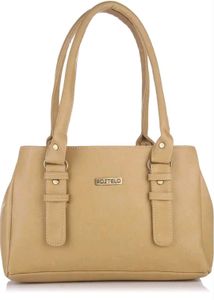 FOSTELO Beige Satchel Handbag