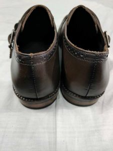 Double Monk Strap Brown Shoes