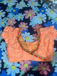 peach colour saree🌷