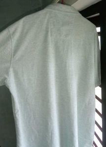 White Patterned Button-Down Shirt