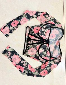 Floral Mesh Top & Sleeves