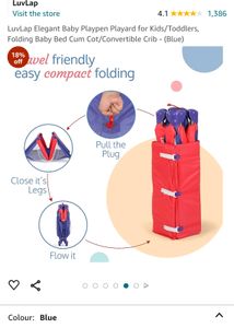 Folding Baby Bed Cum Crib/ Playpen